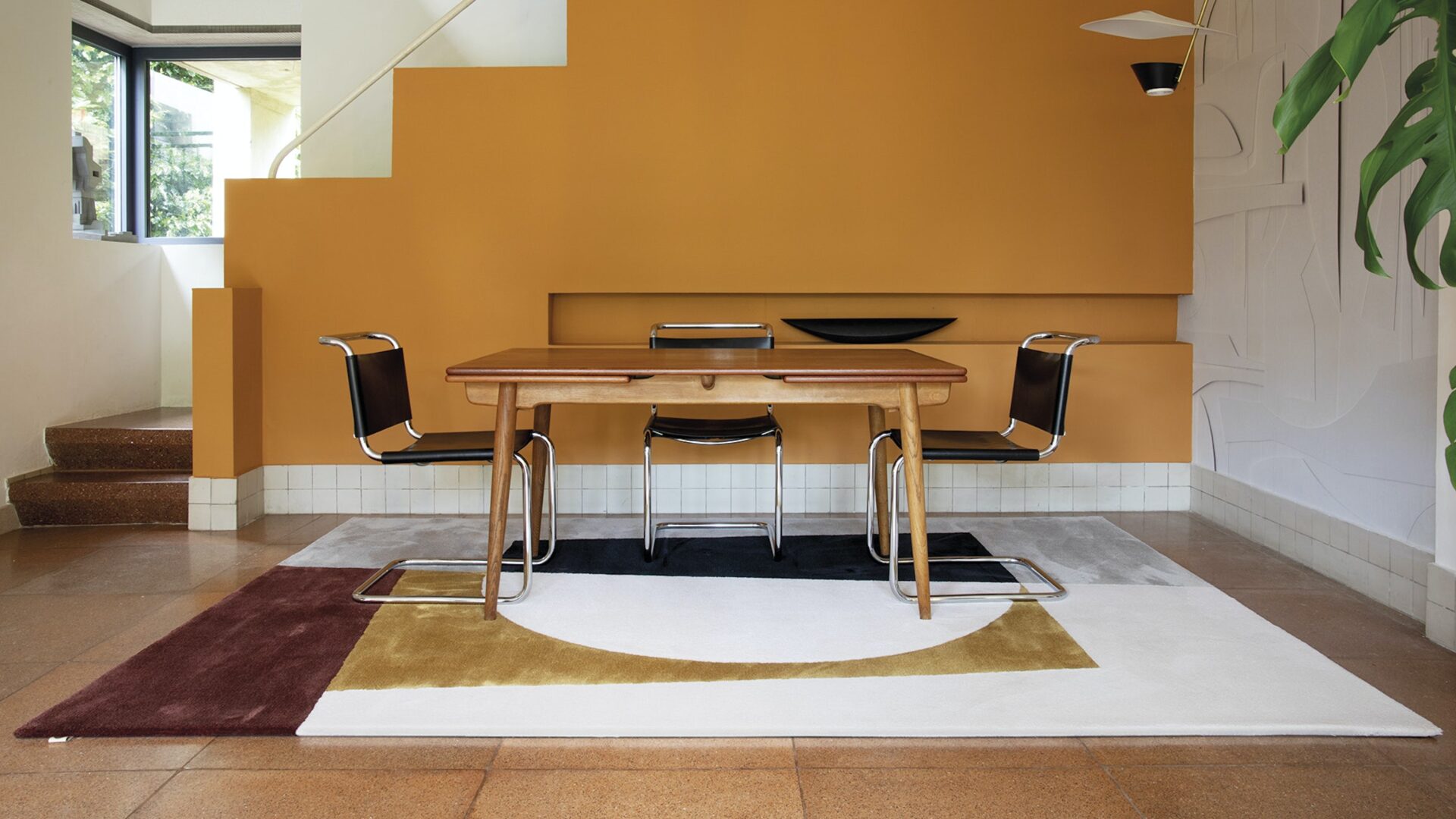 Bauhaus Wool Silk Curves 64