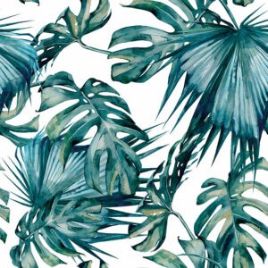 Botanicals a breeze of palm leaves malachite