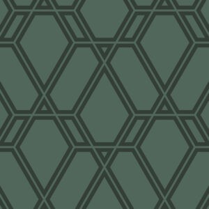 Lines and Geometrics interlacial emerald